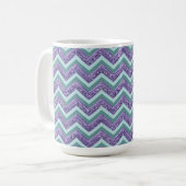 Amethyst Glass Zigzag Muster Kaffeetasse (Vorderseite Links)