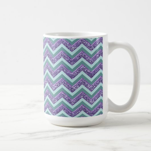 Amethyst Glass Zigzag Muster Kaffeetasse (Rechts)