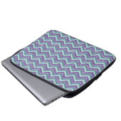 Amethyst Glass Zigzag Muster Laptopschutzhülle (Vorne Knopf)