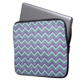 Amethyst Glass Zigzag Muster Laptopschutzhülle (Vorderseite Links)