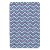 Amethyst Glass Zigzag Muster Magnet (Vertikal)