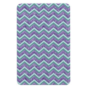Amethyst Glass Zigzag Muster Magnet