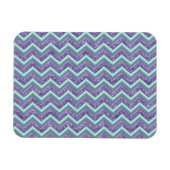 Amethyst Glass Zigzag Muster Magnet (Horizontal)