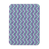 Amethyst Glass Zigzag Muster Magnet (Vertikal)