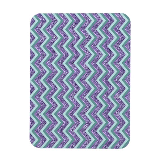 Amethyst Glass Zigzag Muster Magnet (Vertikal)