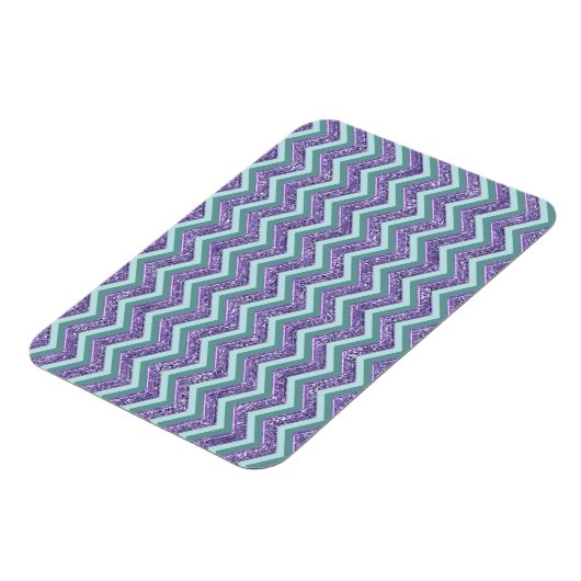 Amethyst Glass Zigzag Muster Magnet (Linke Seite)