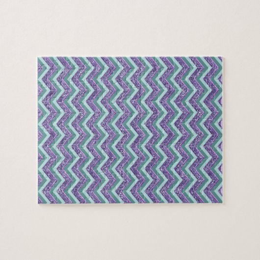 Amethyst Glass Zigzag Muster Puzzle (Horizontal)
