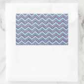 Amethyst Glass Zigzag Muster Rechteckiger Aufkleber (Tasche)