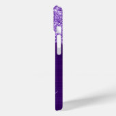 Amethyst Glitzer Tropfens Glam Girly Signature Case-Mate iPhone Hülle (Rückseite / Links)