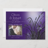 Amethyst Glow Save the Date Moonlight Dragonfly Einladung (Vorderseite)