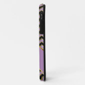 Amethyst Gold Black Zigzag Muster Case-Mate iPhone Hülle (Hinten/Links)