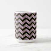 Amethyst Gold Black Zigzag Muster Kaffeetasse (Mittel)