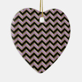 Amethyst Gold Black Zigzag Muster Keramik Ornament (Rechts)