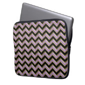 Amethyst Gold Black Zigzag Muster Laptopschutzhülle (Vorderseite Links)