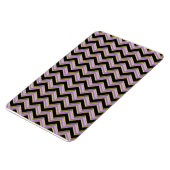 Amethyst Gold Black Zigzag Muster Magnet (Linke Seite)