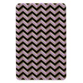 Amethyst Gold Black Zigzag Muster Magnet (Vertikal)