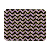 Amethyst Gold Black Zigzag Muster Magnet (Horizontal)