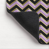 Amethyst Gold Black Zigzag Muster Mousepad (Ecke)