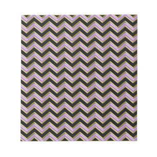 Amethyst Gold Black Zigzag Muster Notizblock