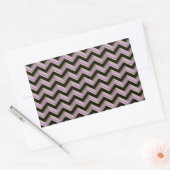 Amethyst Gold Black Zigzag Muster Rechteckiger Aufkleber (Umschlag)