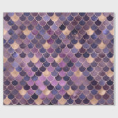 Amethyst & gold Mermaid Waage Packpapier (Flach)