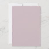 Amethyst-Goldblatt-Hochzeit Einladung (Rückseite)