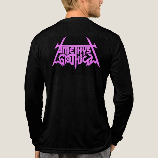 Amethyst Gothica Dark Angel Longsleeve Tri-Blend Shirt (Rückseite)