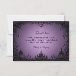 Amethyst-Gotik-Kunstwerk Dankeskarte