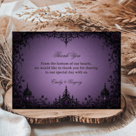 Amethyst-Gotik-Kunstwerk Dankeskarte