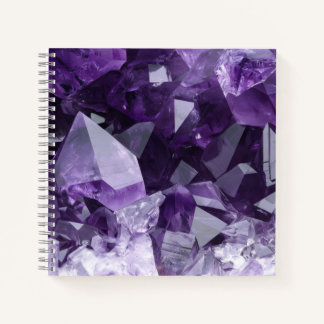 Amethyst Healing Crystal Cluster Notizblock