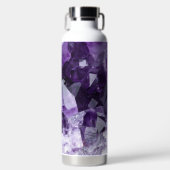 Amethyst Healing Crystal Cluster Trinkflasche (Vorderseite)