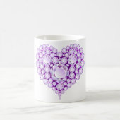 Amethyst Heart Gems Kaffeetasse (Mittel)
