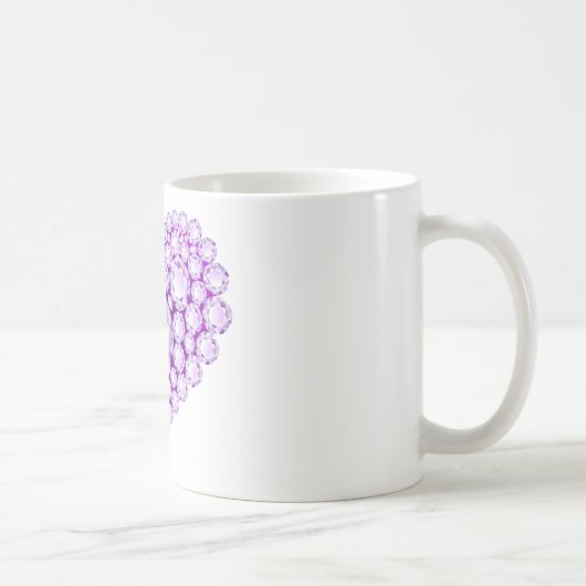 Amethyst Heart Gems Kaffeetasse (Rechts)