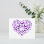 Amethyst Heart Gems Postkarte (Stehend Vorderseite)