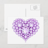 Amethyst Heart Gems Postkarte (Vorne/Hinten)