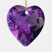 Amethyst Heart Keramikornament (Rechts)