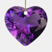 Amethyst Heart Keramikornament (Hinten)