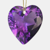 Amethyst Heart Keramikornament (Links)
