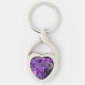 Amethyst Heart Schlüsselanhänger (Vorderseite)