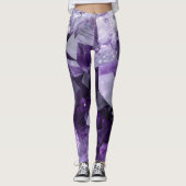Amethyst Heil Kristallcluster Leggings (Vorderseite)