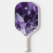 Amethyst Heil Kristallcluster Pickleball Schläger (Vorderseite)
