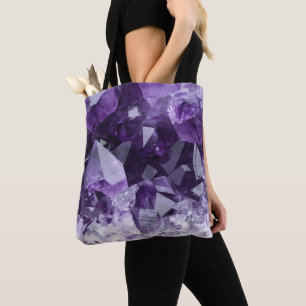 Amethyst Heil Kristallcluster Tasche