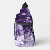 Amethyst-Heilsteincluster Crossbody Bag (Vorderseite)