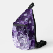 Amethyst-Heilsteincluster Crossbody Bag (Rechte Ecke)