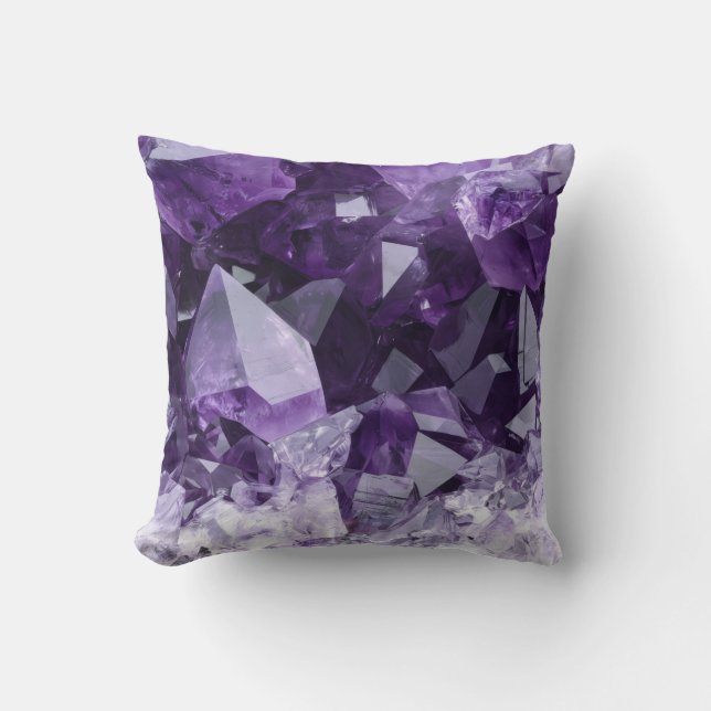 Amethyst-Heilsteincluster Kissen (Vorderseite)