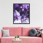 Amethyst-Heilsteincluster Leinwanddruck (Insitu (Wohnzimmer))
