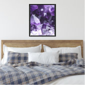 Amethyst-Heilsteincluster Leinwanddruck (Insitu (Schlafzimmer))