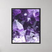 Amethyst-Heilsteincluster Leinwanddruck (Vorderseite)