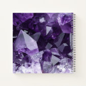 Amethyst-Heilsteincluster Notizblock (Rückseite)