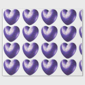 Amethyst-Herz gefüllt mit Liebe Geschenkpapier (Flach)